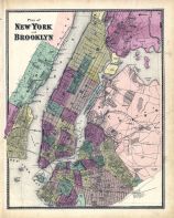 New York & Brooklyn Plan, New York and its Vicinity 1867